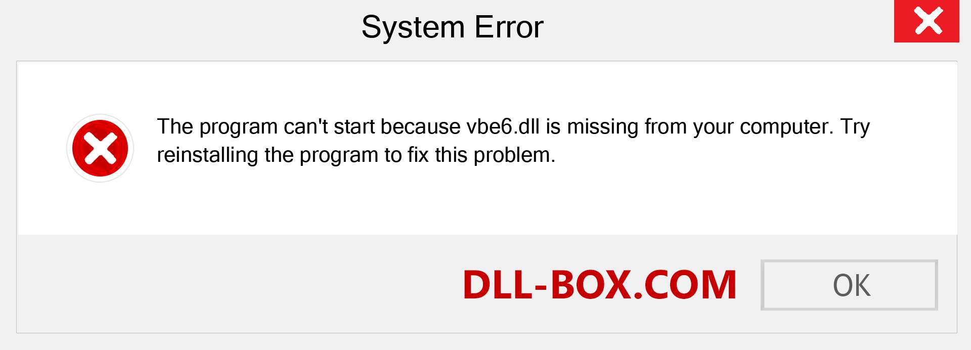  vbe6.dll file is missing?. Download for Windows 7, 8, 10 - Fix  vbe6 dll Missing Error on Windows, photos, images